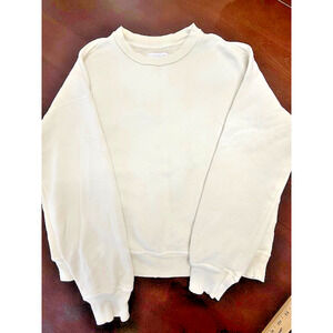 Goodlife Mens Size S Sweatshirt Terry Crew Neck Long Sleeve Tan Beige USA